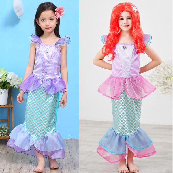 

mermaid dress girl princess dress children halloween