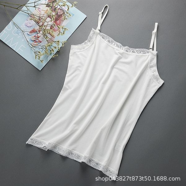 

nqqwv camisole modal adjustable button all-match base shirt camisole modal women's adjustable button all-match women's base shirt, White