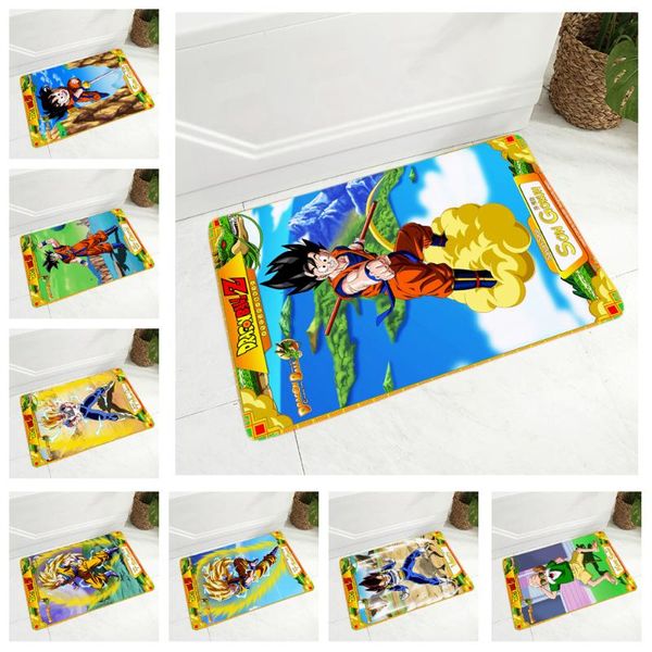 

gold card print floor mat for children room bedroom non-slip decor japan anime doormat kitchen carpet 40x60cm