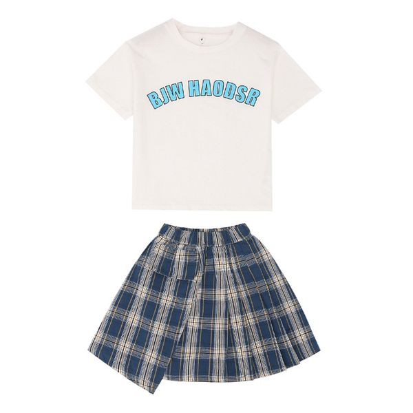 

2pcs моды новых летние новорожденные девочки одежда хлопок повседневный короткий рукав топы футболка + skirttoddler infant outfit set, White