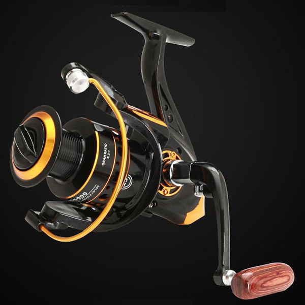 

walk fish new fishing coil wooden handshake 13bb spinning fishing reel professional metal left/right hand fishing reel wheels