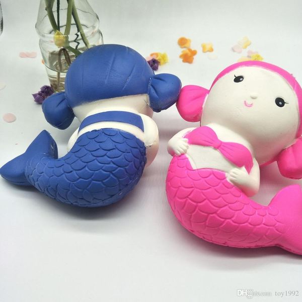 

jumbo kawaii cartoon mermaid squishy toys scented bread cake super soft slow rising doll kid toy wholesale 66