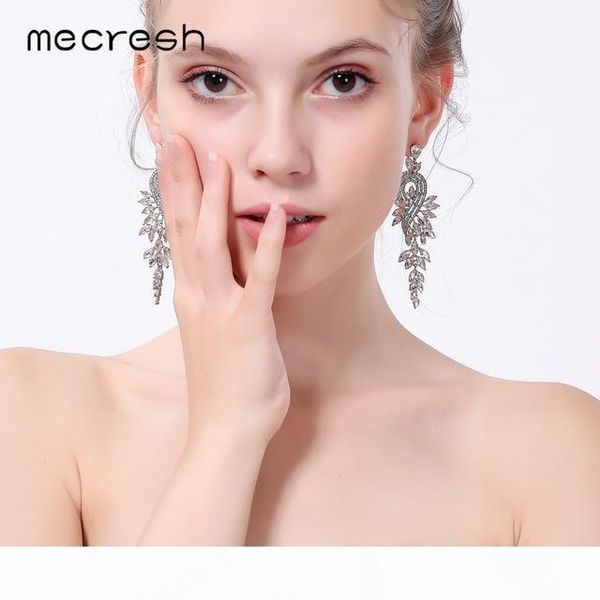

ewelry & accessories mecresh color bridal jewelry sets rhinestone floral wedding earrings bracelet sets women wedding accessories eh946+s, Silver