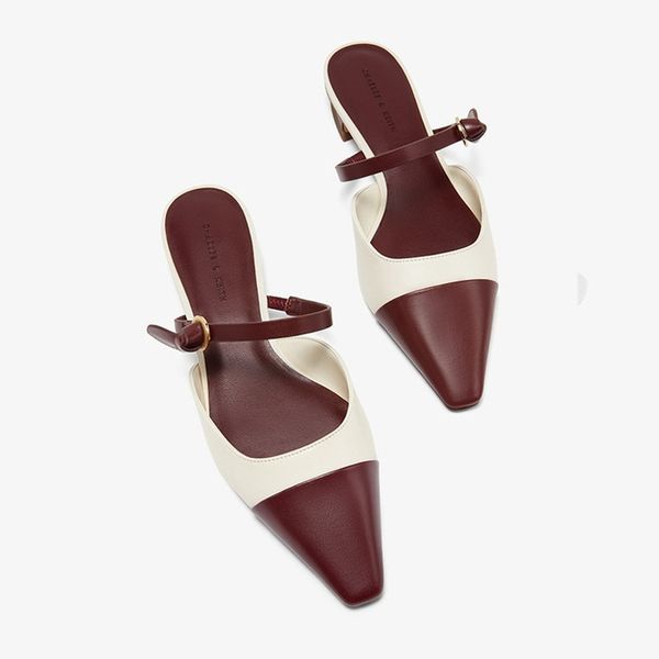 

spring and summer 2020 low heel slingbacks shallow block heel small square toe women slippers sandals, Black