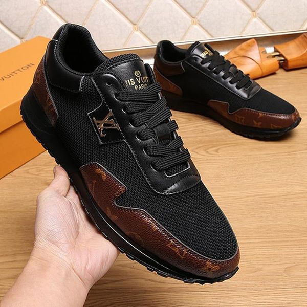 

luxury mens shoes platform flats casual comfort footwear lace up run away sneaker luxury fast ship with box men shoes 2020, Black