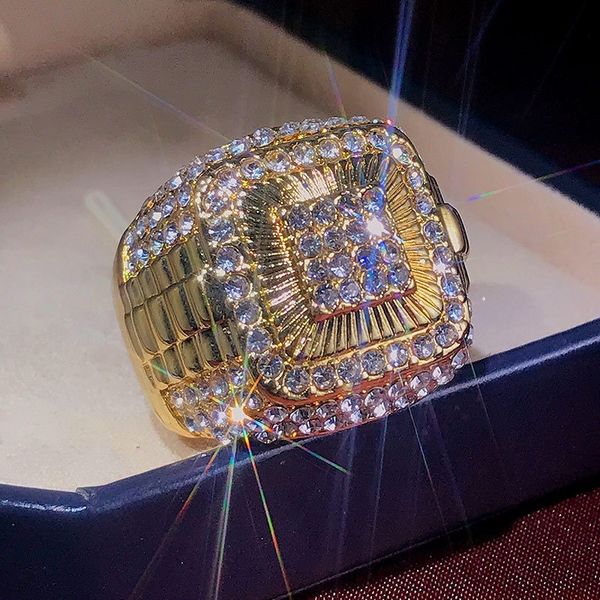 

fatory прямая продажа мода hiphop кольцо с diamond crystal мульти размер сплава кольцо cne быстрая доставка, Golden;silver