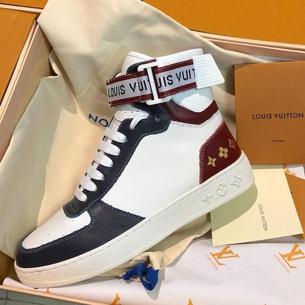 

fashion luxury men shoes casual breathable recreational men shoes outdoor footwears with origin box bottes hommes ankle boots fast ship, Black