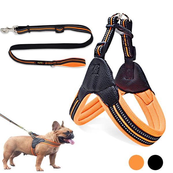

прочный нейлон светоотражающие собак harness воротник дышащие анти-коллизия продукты продукта для собак harness маленький средний большой pe