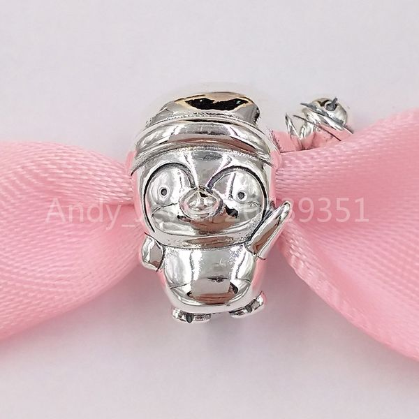 Andy Jewel autêntico 925 SERLING SLATER SHIGHTS CHARMS DE PENguin de Natal Charms Charms Coloque de jóias de joias de estilo Pandora Europeias 798477c00