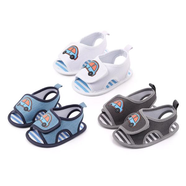 

новая детская обувь baby girl дышащий cute summer soft sole первая ходунки сандалии шпаргалка обувь автомобилей мультфильм печати infant pre, Black;red