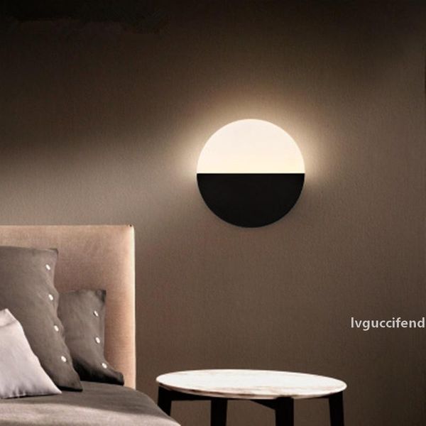 

sunset round led wall lamp living room background wall acrylic aisle lamp nordic bedroom bedside