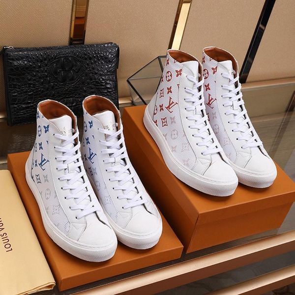 

new fast delivery tattoo sneaker boot mens shoes breathable fashion shoes high lace -up plus size men boots calzado deportivo para hombr, Black