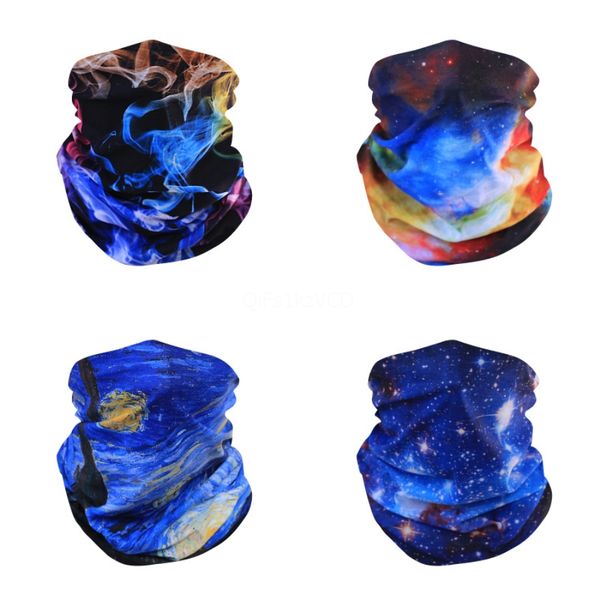 

2020 halloween cosplay bicycle ski half face mask ghost scarf bandana neck warmer party headband magic turba #825#551, Black