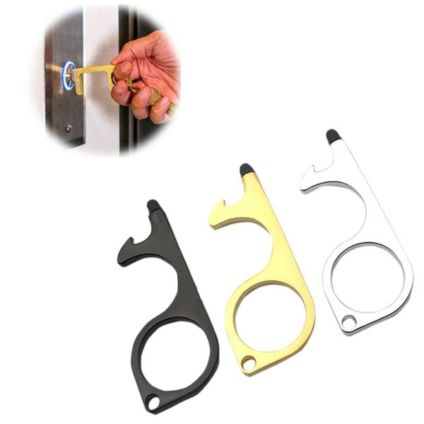 

edc hands door opener safety contactless press elevator tool gold silver black color