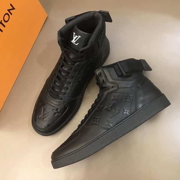 

drop ship rivoli sneaker boot men 's shoes autumn and winter lightweight shoes vintage leather lace -up style men shoes fashion classi, Black