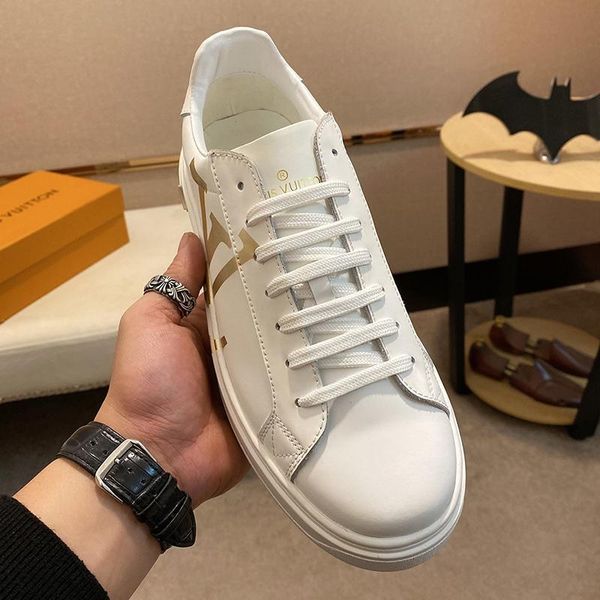 

2020z new luxury design leather printed breathable sports shoes fashion wild mens casual shoes mens banquet shoes size: 38-451, Black