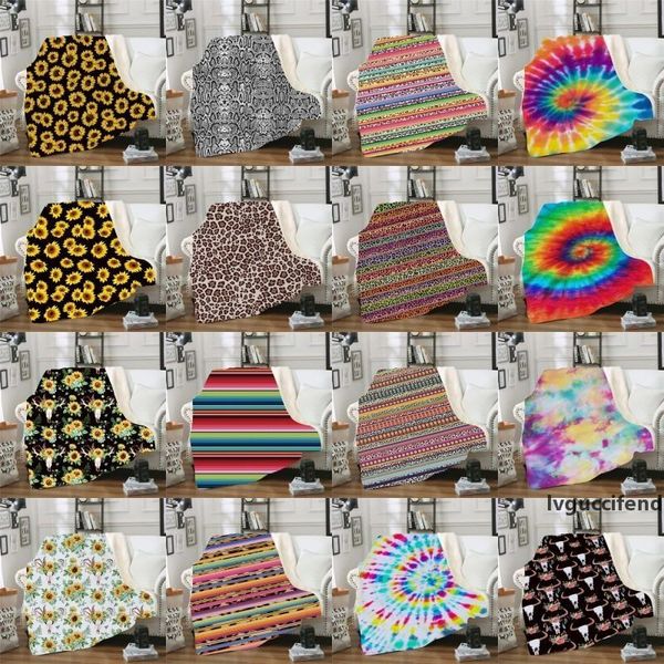 

sunflower printed blanket leopard 3d printed kids winter plush shawl couch sofa throw blanket 150*130cm fleece wrap