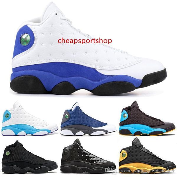 

13s 13 basketball shoes clot cap and gown melo atmosphere grey flint chicago black cat hyper royal mens trainer sports sneakers 7-13