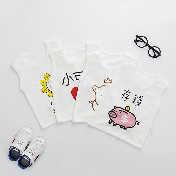 

summer new male and female baby 0-3 years old camisole cotton vest infant one-piece children's vest strap, Blue
