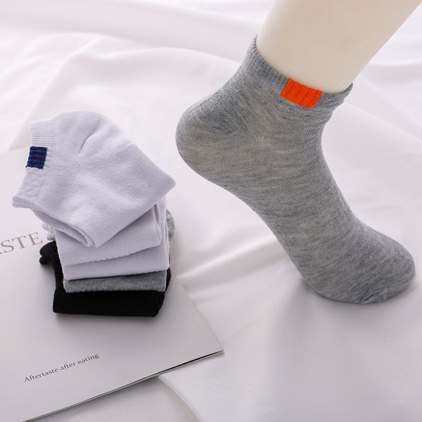

10pieces=5pair/lot summer cotton man short socks fashion breathable man boat socks comfortable casual socks male white hot, Black