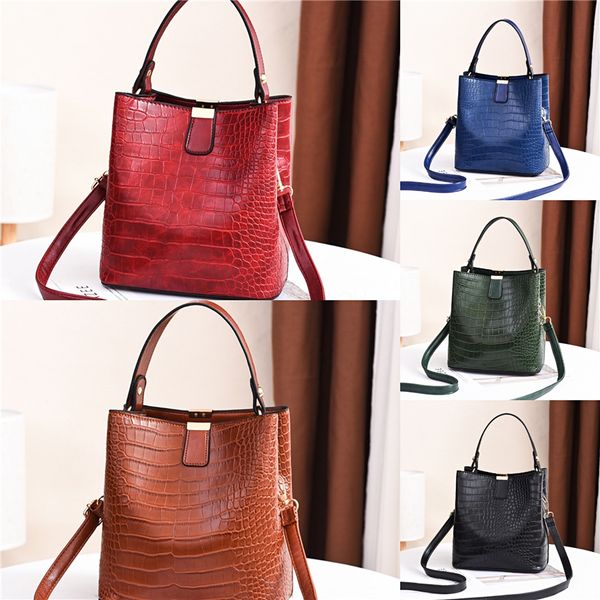 

elegant2020 ins bag handbag chao 100 the hand take bucket package soft leather rhinestone single shoulder satchel#651