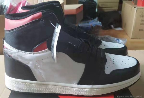 

with box 2019 mens basketball shoes sneakers 1s black white gym red 555088-061 for men sports shoes us7-13