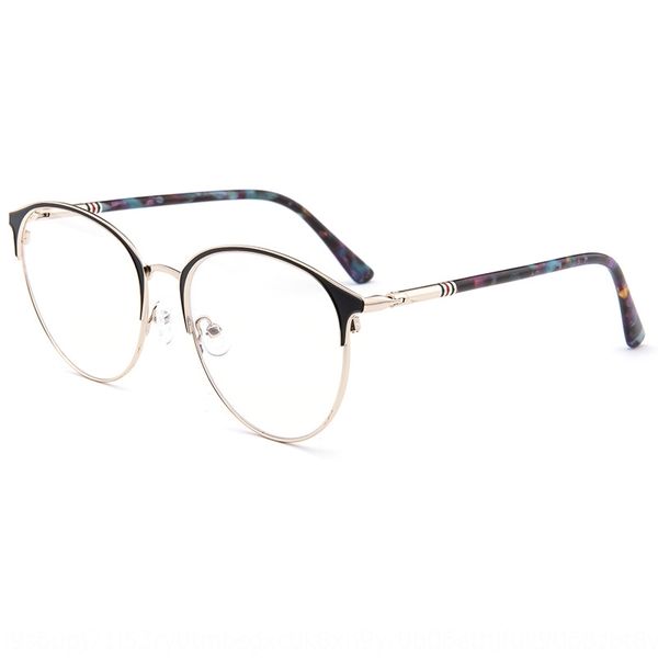 

2019 new diamond metal two-color women's fashion diamond eyebrow rack business round frame full frame myopia mirror bhx2164, Silver