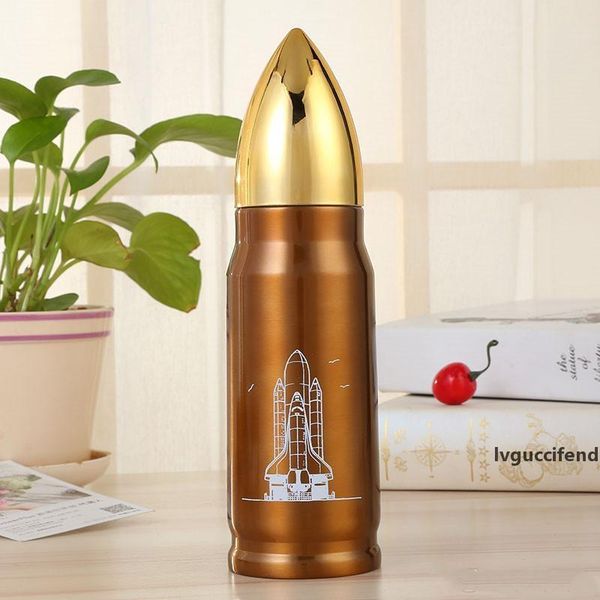 

17oz stainless steel bullet shape thermos insulation cup vacuum water bottle military missile coffee mugs drinkware kids cups