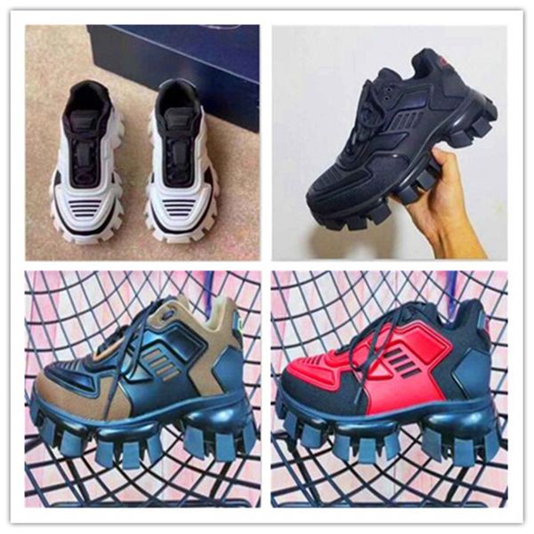

2020 men low casual shoes lates p cloudbust thunder lace up shoes 19fw capsule series color matching platform sneakers, Black