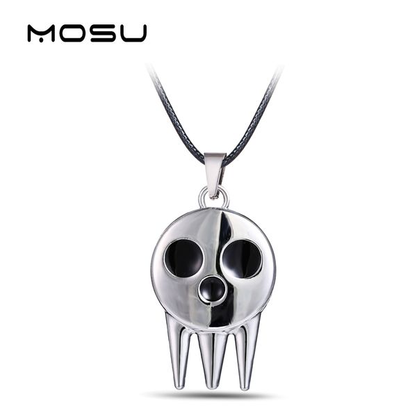 

mosu anime soul eater metal necklace the kid's collar pendant cosplay accessories jewelry can drop-shipping, Silver
