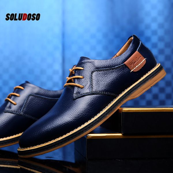 

2020 new men dress shoes leather casual shoes soft lightness non-slip waterproof casual wear-resistant, Black