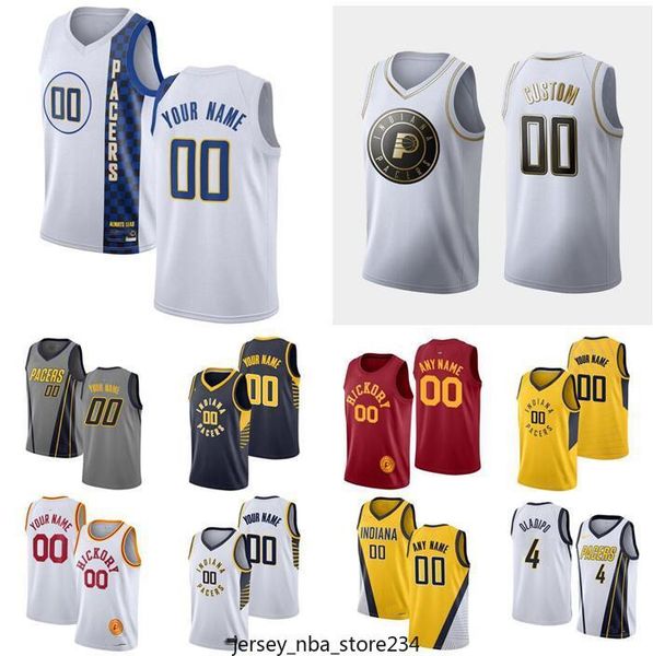 

2020 пользовательские мужчины джерси индиана pacers 11 домантас сабонис 4 victor oladipo любое имя и номер swingman баскетбол джерси, Black;red