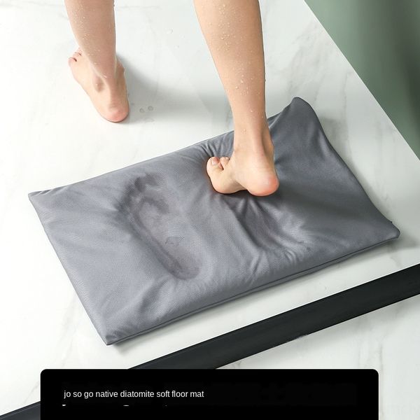 

water-absorbing foot pad quick-drying floor diatomite household bathroom floor mat anti-skid toilet door diatomite mat