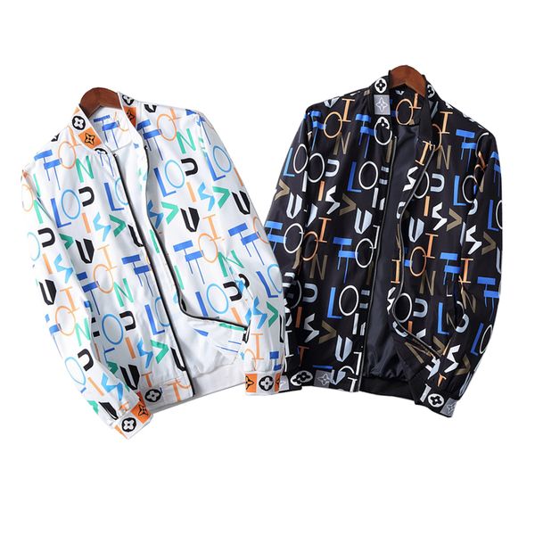 

mens designer jackets windbreaker sportswear new spring autumn casual jacket clothing zipper collar plaid printed slim jacket, Black;brown