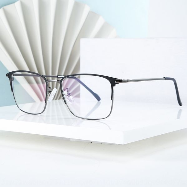 

16031 metal full-frame white-screen 2019 dimensionless plain glasses for men and women universal glasses frame, Silver