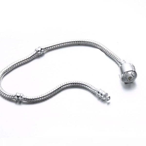 

g 1шт перевозка груза падения посеребренная браслеты женщины цепь змейки шарма шарики для пандора бисер браслет подарок детям b001, Golden;silver