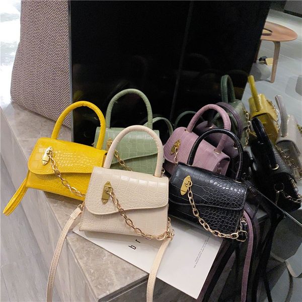 

2020 new fashion net red advanced hand small small feeling summer crocodile handbag cover type single shoulder slung chain bag