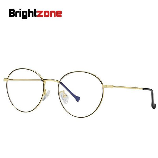 

brightzone 2020 anti blue light optical round glasses myopia men accessories women computer metal fashion spectacle frame nerd, White;black