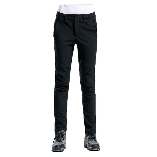

women outdoor hiking climbing mountain long pants pocket trousers, Black;green