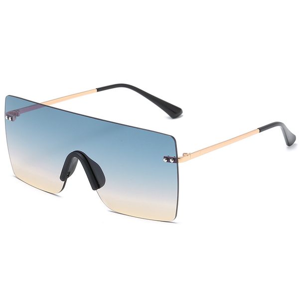 

2020 women new designer sunglasses gradient rimless sun glasses women luxury retro sunglass street fashion eyewear festival gift occhiali, White;black