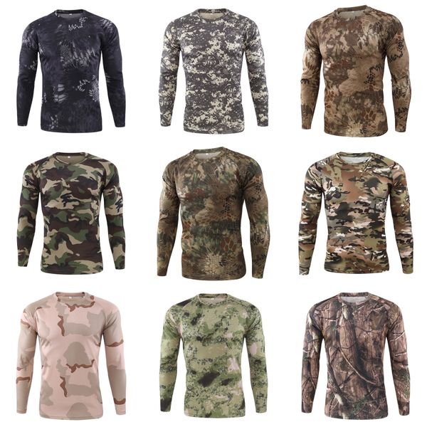 

us army uniform combat shirt men assault tactical camouflage t shirt paintball long sleeve swat tee#888, White;black