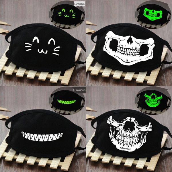 

floral print funny face mask reusable cartoon print cubrebocas color rosa ultraviolet proof washable running riding bike pugyv#739, Black