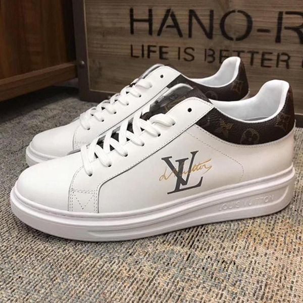 

men shoes casual luxury patchwork leather big size casual chaussures pour hommes with origin box fashion men shoes casual lh259 sale