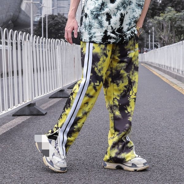 

beauty tide palm sweater trousers tie-dye angels pa leisure sports loose sweater men and women trousers, Black