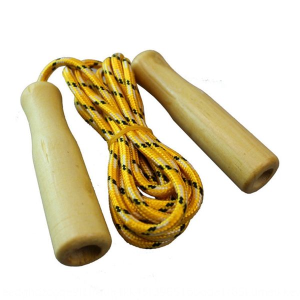 

ekr8t деревянная ручка два конца с хлопковыми резиновым канатом пропустить конкурс фитнес-2 деревянных ручки спортивных товаров веревка проп