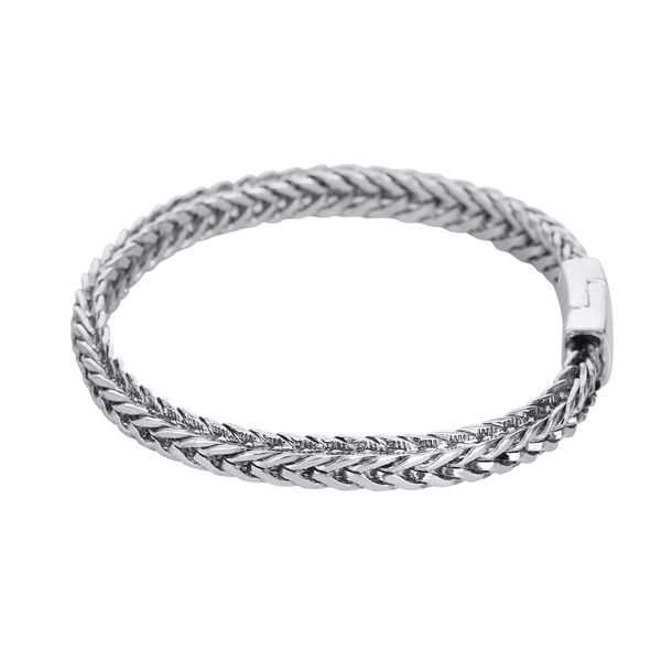 

retro vintage bracelet punk full magnetic interface arc elastic snake cuff bracelet charm bone city bracelet plating ancient silver, Black