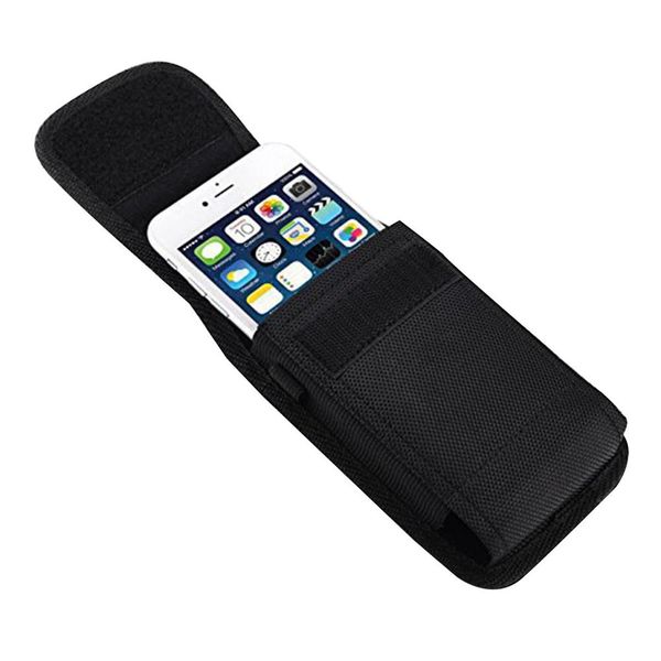 

casual nylon mobile phone waist bag hook loop holster cellphone pouch cover for iphone samsung xiaomi huawei accessories