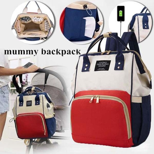 

diaper bag backpack nappy bag with strap mom maternity diaper thermal pockets water resistant multi-function large capacity