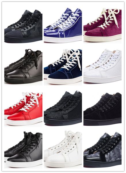 

2020 red bottom casual shoes sneakers black orlato flats high party lovers ladies ace genuine leather mens womens new shoes