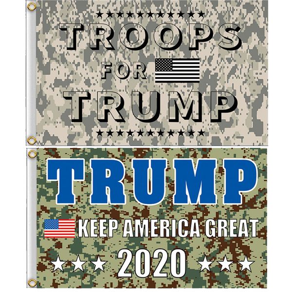 

90*150cm trump 2020 flags us election supplies make america great again trump president camouflage banner dhl ing